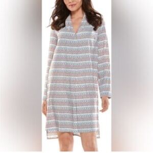 Coolibar Swim Cover-Up Prado Shirt‎ Dress Women’s S